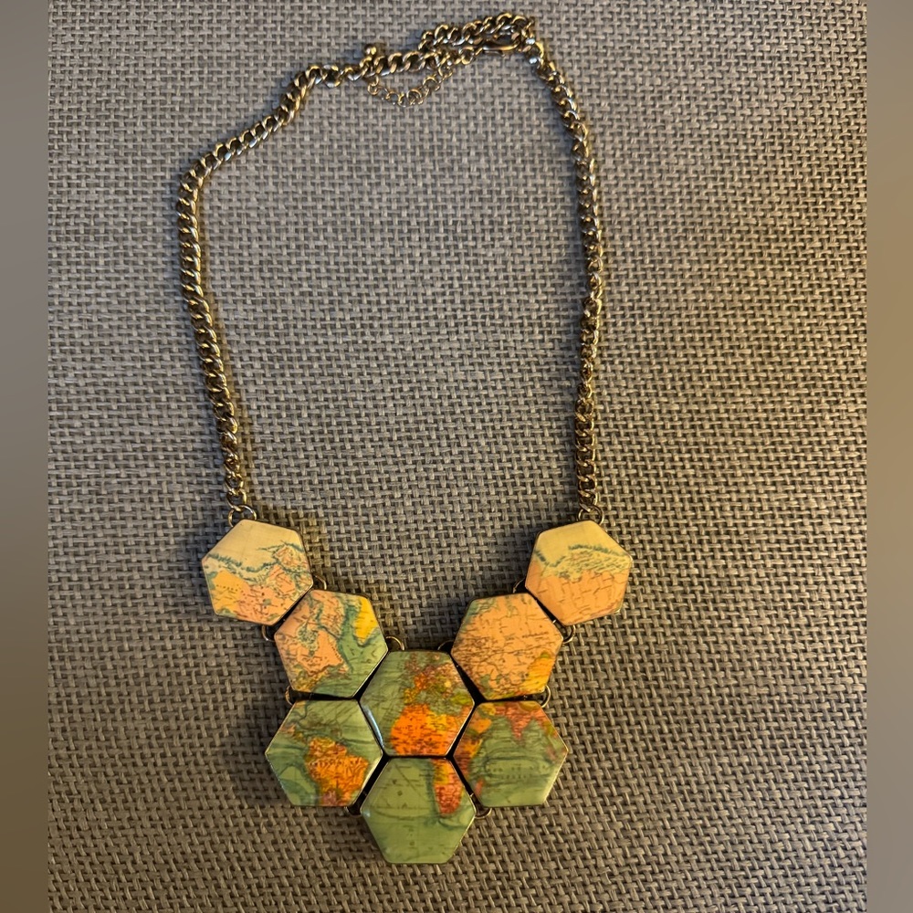 ModCloth World Map Statement Necklace